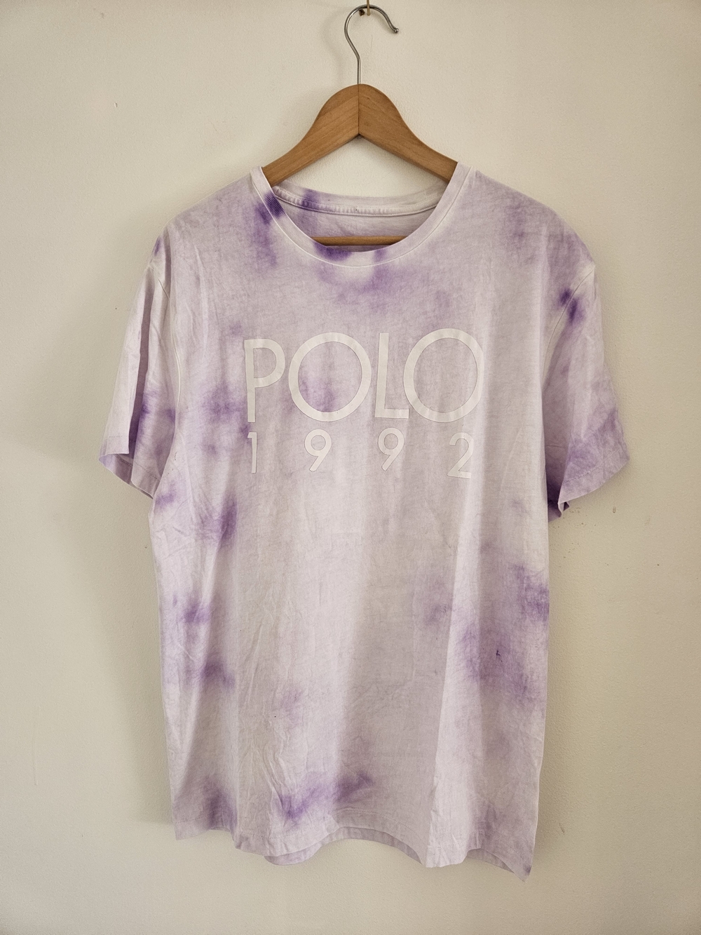 Ralph Lauren Lavender Tie-Dye Shirt Mens Large Polo 1992
